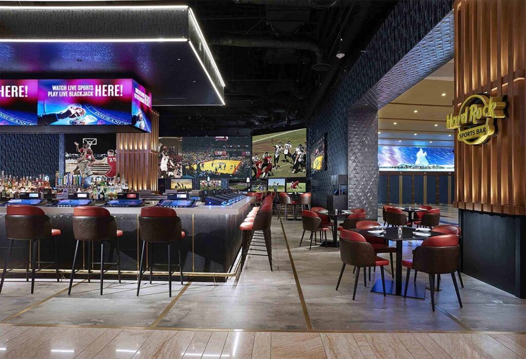 Sports Bar at the Hard Rock Casino in Hollywood, Florida